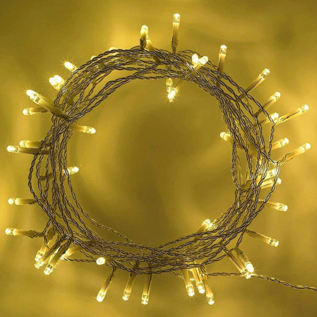 Shatchi 40 Warm White LED Clear Cable Christmas String Light 4m - Yellow - Wilko - image 1