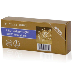 Shatchi 40 Warm White LED Clear Cable Christmas String Light 4m - Yellow - Wilko - thumbnail 3
