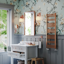 Terma Jade 1405BTU True Copper Heated Towel Rail 1150 x 400mm - Size: 114.9 x 40 x 6.5cm - Gold - Wilko - thumbnail 7