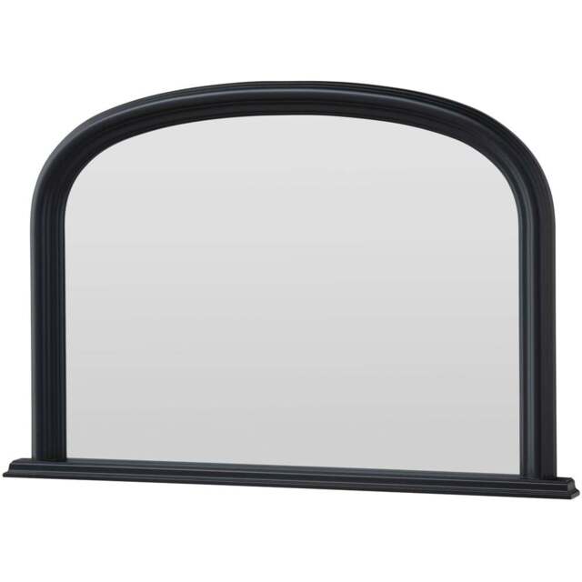 Yearn Black Contemporary Arched Overmantle Mirror 77 x 112cm - Wilko - image 1