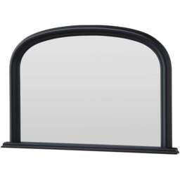 Yearn Black Contemporary Arched Overmantle Mirror 77 x 112cm - Wilko