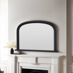 Yearn Black Contemporary Arched Overmantle Mirror 77 x 112cm - Wilko - thumbnail 3