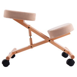 Costway Beige Wooden Orthopaedic Kneeling Chair - Cream - Wilko - thumbnail 4