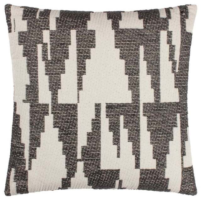 Hoem Ibizia Black Abstract Cushion - Size: 50 x 50 cm - Wilko - image 1