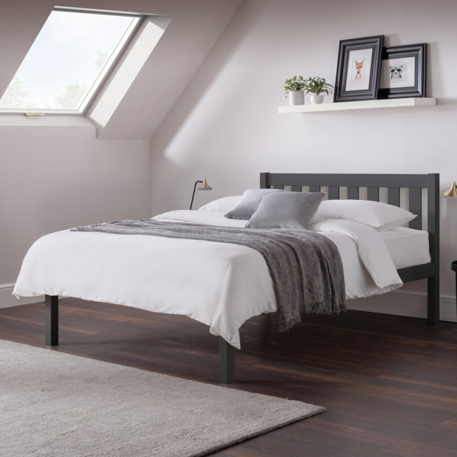 Julian Bowen Luna Double Anthracite Bed - Grey - Wilko - image 1