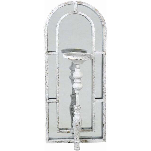Rustic Arched Mirrored Candle Holder - Grey - Size: 54 x 22cm - The Port. Co Gallery - Wilko - image 1
