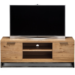 Julian Bowen Brooklyn 2 Door 2 Shelf Oak TV Unit - Size: 45 x 135 x 51cm - Brown - Wilko - thumbnail 6