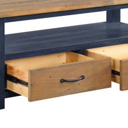 Baumhaus Splash of Blue 2 Drawer Single Shelf Widescreen TV Cabinet - Wilko - thumbnail 5