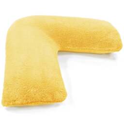 Velosso Ochre Teddy Fleece V Shape Pillow - Size: 80 x 80cm - Orange - Wilko - thumbnail 1