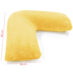 Velosso Ochre Teddy Fleece V Shape Pillow - Size: 80 x 80cm - Orange - Wilko - thumbnail 3