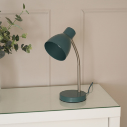 ValueLights Keela Teal Adjustable Flexi Neck LED Desk Table Lamp - Size: 35 x 14 x 27cm - Blue - Wilko - thumbnail 4