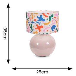 ValueLights Bosco Natural Stone Abstract Shade Ceramic LED Table Lamp - Size: 35 x 25 x 25cm - Cream - Wilko - thumbnail 5