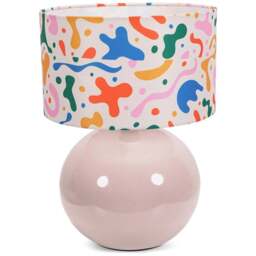 ValueLights Bosco Natural Stone Abstract Shade Ceramic LED Table Lamp - Size: 35 x 25 x 25cm - Cream - Wilko