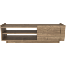 Decorotika Valantina Single Door 2 Shelf Walnut TV Unit - Size: 41.4 x 140 x 37cm - Brown - Wilko - thumbnail 4