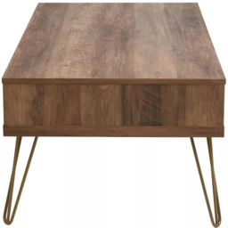 Interiors by Premier Flori 2 Drawer Veneer Coffee Table - Size: 110 x 59 x 42cm - Brown - Wilko - thumbnail 6
