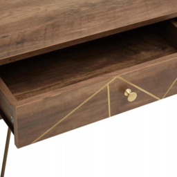 Interiors by Premier Flori 2 Drawer Veneer Coffee Table - Size: 110 x 59 x 42cm - Brown - Wilko - thumbnail 7