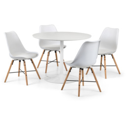 Julian Bowen Kari Set of 2 White and Oak Dining Chair - Wilko - thumbnail 6