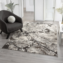 Desire Rugs Eleanor Grey Abstract Embossed Rug 80 x 150cm - Size: 80 x 150 x 2cm - Wilko - thumbnail 3