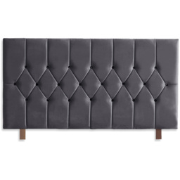 Aspire Furniture Catherine Lansfield Boutique Double Steel Brushed Velvet Headboard - Silver - Aspire Beds - Wilko - thumbnail 3