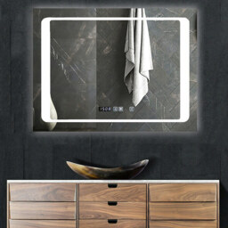 Ener-J Rectangle LED Mirror with Bluetooth Speaker and Changeable CCT - Size: 80 x 60cm - Wilko - thumbnail 3