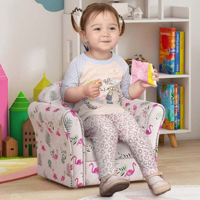 AIYAPLAY Pink Flamingo Kids Armchair - Wilko - image 1