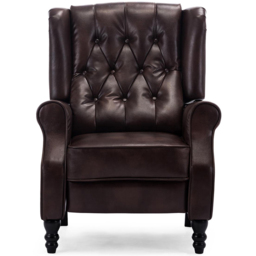 Furniture Online Althorpe Brown Wing Back Leather Recliner Chair - Size: 108 x 73 x 91cm - Wilko - thumbnail 6