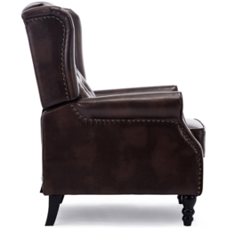 Furniture Online Althorpe Brown Wing Back Leather Recliner Chair - Size: 108 x 73 x 91cm - Wilko - thumbnail 7