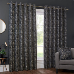 Aster Blackout Eyelet CurtainCharcoal229cm - Divante - Wilko - thumbnail 3