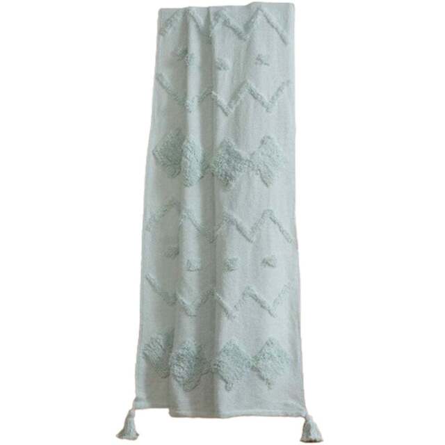 Rapport Home Juniper Blue Tufted Cotton Blanket Throw 50 x 60cm - Size: 4 x 50 x 60cm - Wilko - image 1