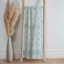 Rapport Home Juniper Blue Tufted Cotton Blanket Throw 50 x 60cm - Size: 4 x 50 x 60cm - Wilko - thumbnail 3