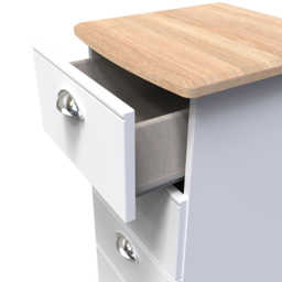 Crowndale Victoria 5 Drawer White Ash and Oak Chest of Drawers - Wilko - thumbnail 7