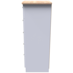Crowndale Victoria 5 Drawer White Ash and Oak Chest of Drawers - Wilko - thumbnail 4