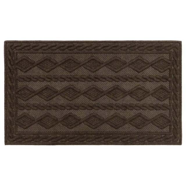 JVL Brown Knit Indoor Scraper Doormat 45 x 75cm - JVL Homewares - Wilko - image 1