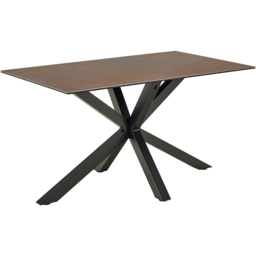 Furniture To Go Heaven 4 Seater Ceramic Rusty Brown Top Dining Table - Size: 75.5 x 135 x 80cm - Multi - Wilko - thumbnail 4