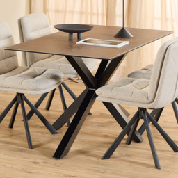 Furniture To Go Heaven 4 Seater Ceramic Rusty Brown Top Dining Table - Size: 75.5 x 135 x 80cm - Multi - Wilko - thumbnail 1