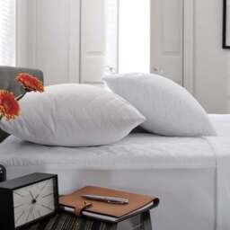 The Lyndon Company Waterproof Pillow Protector 2 Pack - Size: 70 x 40 x 6cm - White - Wilko - thumbnail 1
