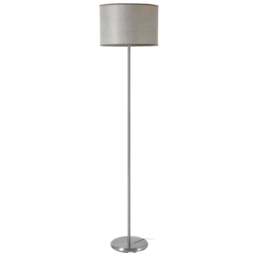 Premier Housewares Grey Waffle Effect Shade Floor Lamp - Size: 36 x 36 x 158cm - Wilko - thumbnail 1