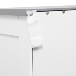 Kleankin 2 Door 2 Drawer White and Grey Floor Cabinet - Size: 68 x 33 x 76cm - Wilko - thumbnail 5