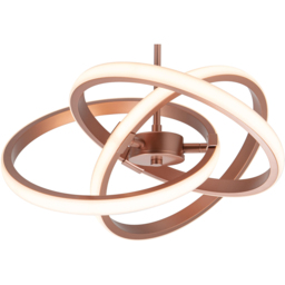 Cosylyte Ridgley 3 Ring Copper Asteroid LED Pendant Light - Size: 40.5 x 39.5 x 15cm - Gold - Wilko - thumbnail 5