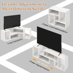 Costway 2 Piece White Modern Multifunctional Console TV Unit - Size: 89 x 39 x 17cm - Wilko - thumbnail 7
