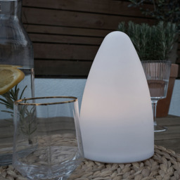 ValueLights Tenzin White Cone Colour Changing LED Garden Table Lamp - Size: 22 x 13 x 13cm - Wilko - thumbnail 3