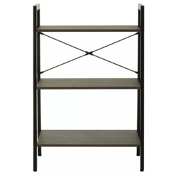 Premier Housewares Bradbury 3 Shelf Dark Oak Veneer Ladder Bookshelf - Brown - Interiors by Premier - Wilko - thumbnail 4