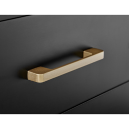 Furniturebox Tyler 2 Drawer Black and Gold Small Bedside Table - Wilko - thumbnail 5