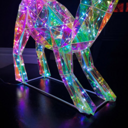 Samuel Alexander 100 White LED Standing Iridescent Fawn Christmas Decoration 40cm - Size: 38 x 27 x 40cm - Wilko - thumbnail 6