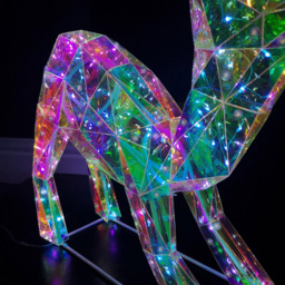 Samuel Alexander 100 White LED Standing Iridescent Fawn Christmas Decoration 40cm - Size: 38 x 27 x 40cm - Wilko - thumbnail 5