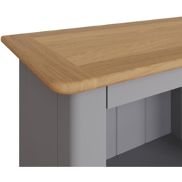 FWStyle Taberno 3 Shelf Dove Grey and Oak Bookcase - Wilko - thumbnail 5