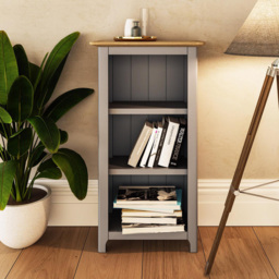 FWStyle Taberno 3 Shelf Dove Grey and Oak Bookcase - Wilko - thumbnail 7