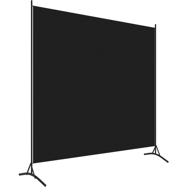 vidaXL Black Panel Room Divider 175 x 180cm - Size: 1 Panel - Wilko - image 1