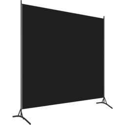 vidaXL Black Panel Room Divider 175 x 180cm - Size: 1 Panel - Wilko