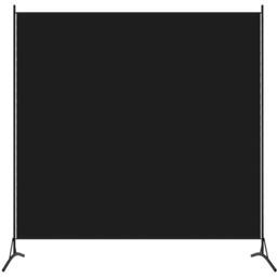 vidaXL Black Panel Room Divider 175 x 180cm - Size: 1 Panel - Wilko - thumbnail 3